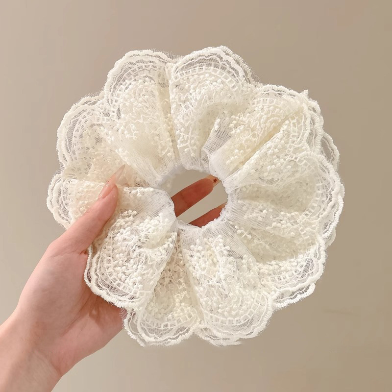 Temperamento floral intestino grueso anillo para el cabello bola femenina cabeza cuerda dulce cola de caballo cuerda para el cabello banda de goma de alta calidad accesorios para el cabello al por mayor