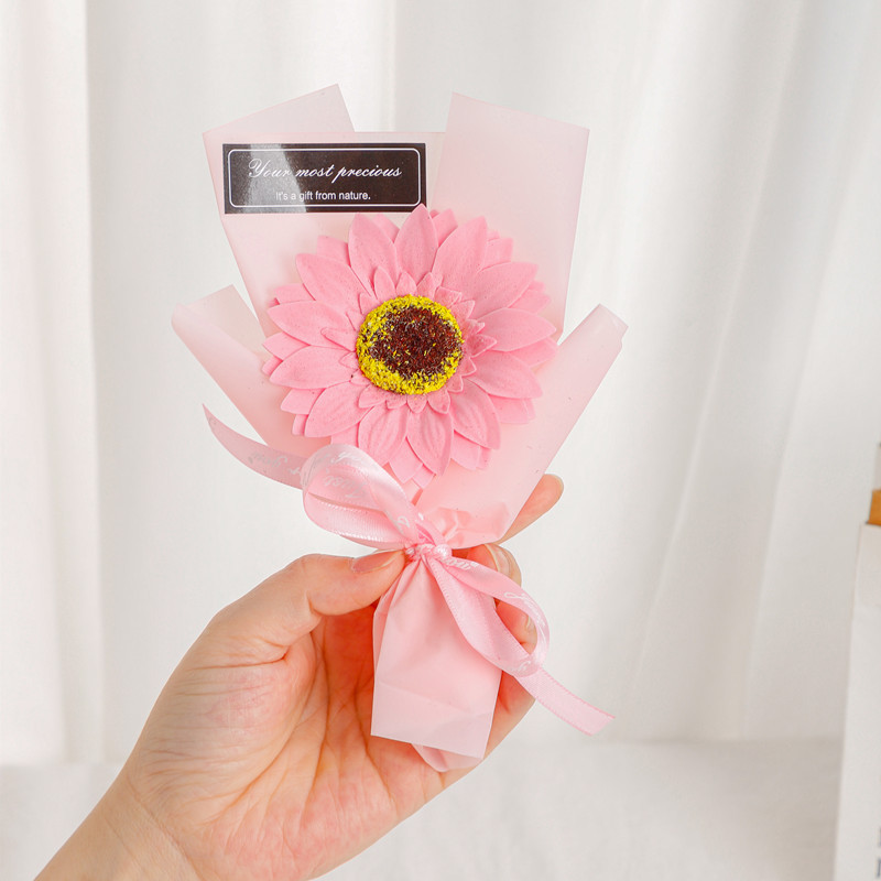 Sanba mini jabón flor pequeño ramo diosa Festival maestro girasol estrellado flor seca caja de regalo a juego al por mayor