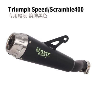 of Triumph Speed400 – Motorcycle exhaust pipe - speedscramble400x-special-tail-section-arrow-black-version