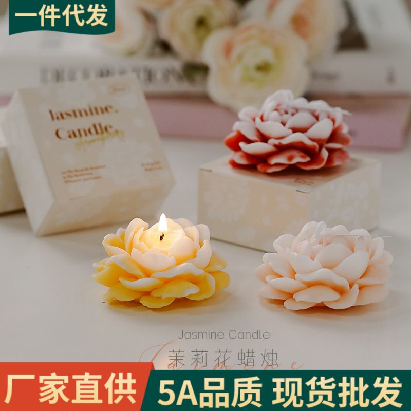 Vela de aromaterapia de jazmín Día de la madre Regalos pequeños Regalos de regalo de fragancia creativa Vela de modelado