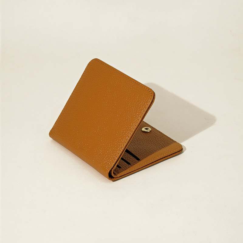 New simple wallet women's two-fold ultra-thin practical couple wallet solid color wallet men's portable small wallet New simple wallet women's two-fold ultra-thin practical couple wallet solid color wallet men's portable small wallet