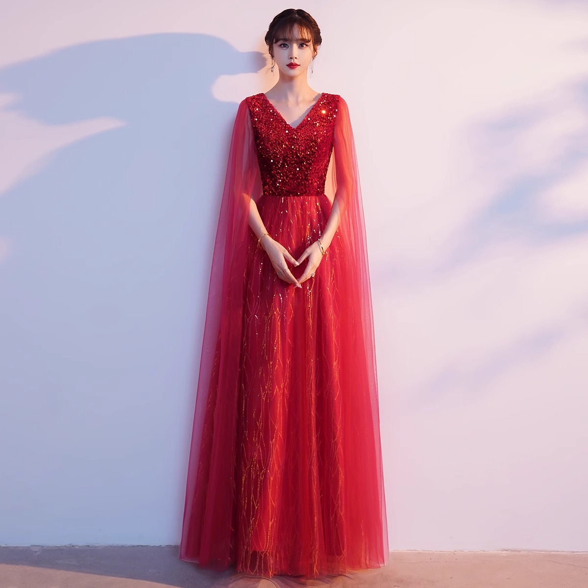 Big Choir Performance Costume Women's Long Dress New Chorus Dress Competition Command Costume Atmospheric Modern Fairy Long Style