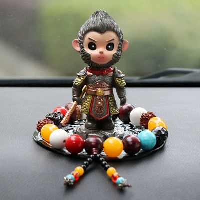 Car ornaments Supplies New Car Decoration Boys - big-holy-ornament-standing-blue-and-white-porcelain-mat-gear-bead-bracelet-glue-10
