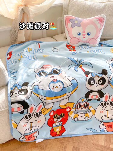 Summer quilt cartoon skin-friendly children's mosquito repellent quilt Xia Liang quilt kindergarten students' air conditioner is live broadcast welfare wholesale