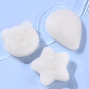 Wholesale Heart-Shaped Konjac Face Wash Sponge, Baby Konjac Bath Biodegradable Makeup Remover Sponge, Eco-Friendly and Biodegradable