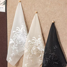 欧根纱牡丹绣花面料 春夏新款女装连衣裙舞台服婚纱蝴蝶刺绣布料