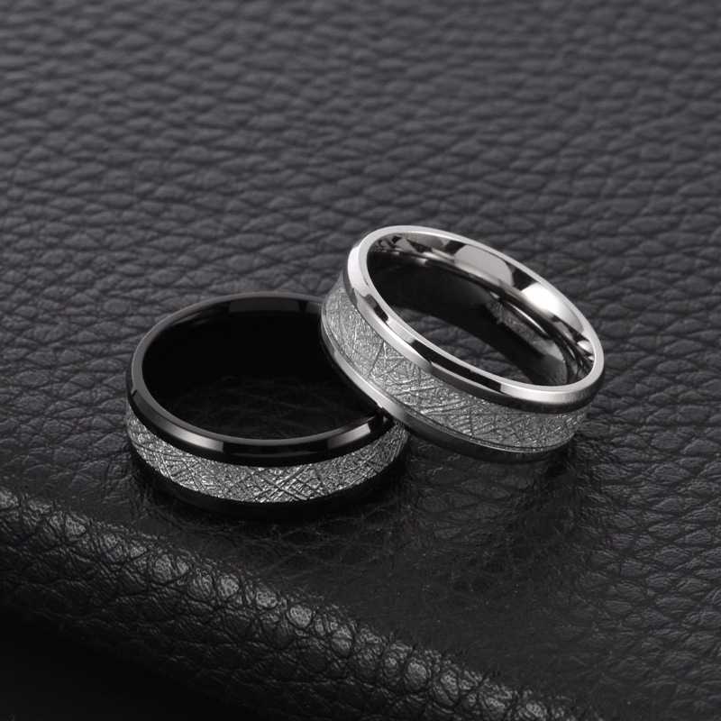 Fashion Geometric Titanium Steel Polishing Rings