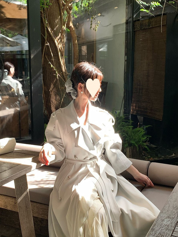 Long Trench Coat for Women, Spring and Autumn, Stylish and Fashionable, Petite British Style, Ruth-Inspired Coat