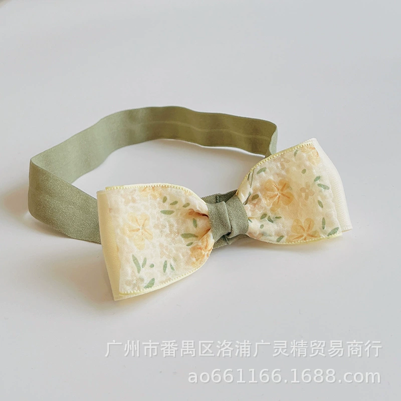 Весенний маленький цветочный милый От 0 до 3 лет Детская повязка для волос головной убор с бантом для девочки месячные Фото аксессуары для волос