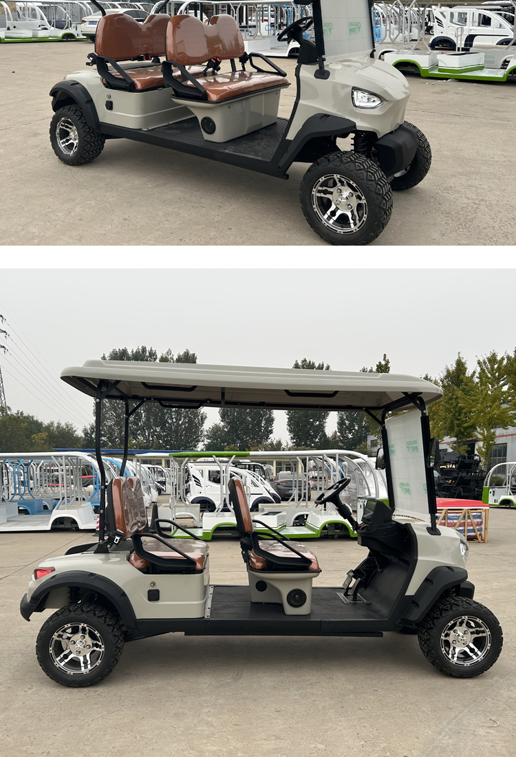 Foreign Trade Cross-Border Golf Cart Off-Road Electric Four-Wheel Sightseeing Car Scenic Golf Course Airport Shuttle Bus