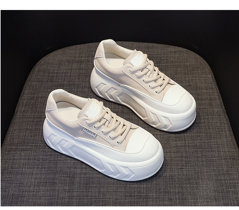 Giày sneaker nữ đế dày tăng chiều cao da bò mùa xuân 2025 — M2315 Màu mơ, M2315 màu trắng, M2315-1 mặt lưới màu trắng, M2315-1 mặt lưới màu hồng chi tiết 36