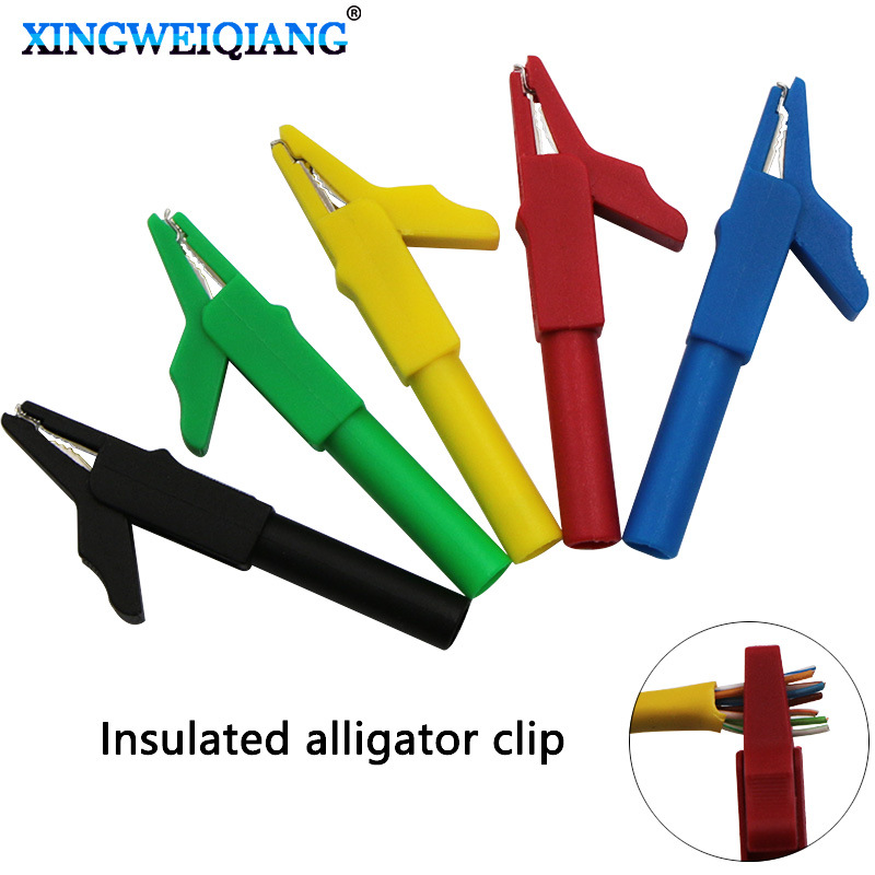 4mm大电流全绝缘鳄鱼夹 香蕉插头转鱼夹 汽车替换探针检测