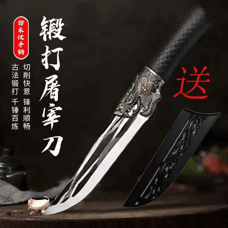 Интернет-знаменитость нож-лезвие дракона кузнечный слэш-knife специальный костяной-убийцаknife для домашних разделительных ножей кухонный лезвий