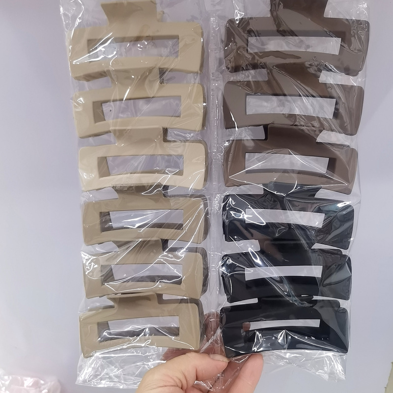 韓国版の女性用大型ハイエンドシャーククリップ、後頭部用ゼリーカラーのネットセレブヘアクリップ卸売|undefined
