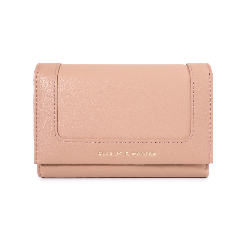 Nuevo tipo corto de cartera de damas, bolso en una cartera multi-tarjeta, cartera de gran capacidad, cartera casual de alto valor facial, cartera