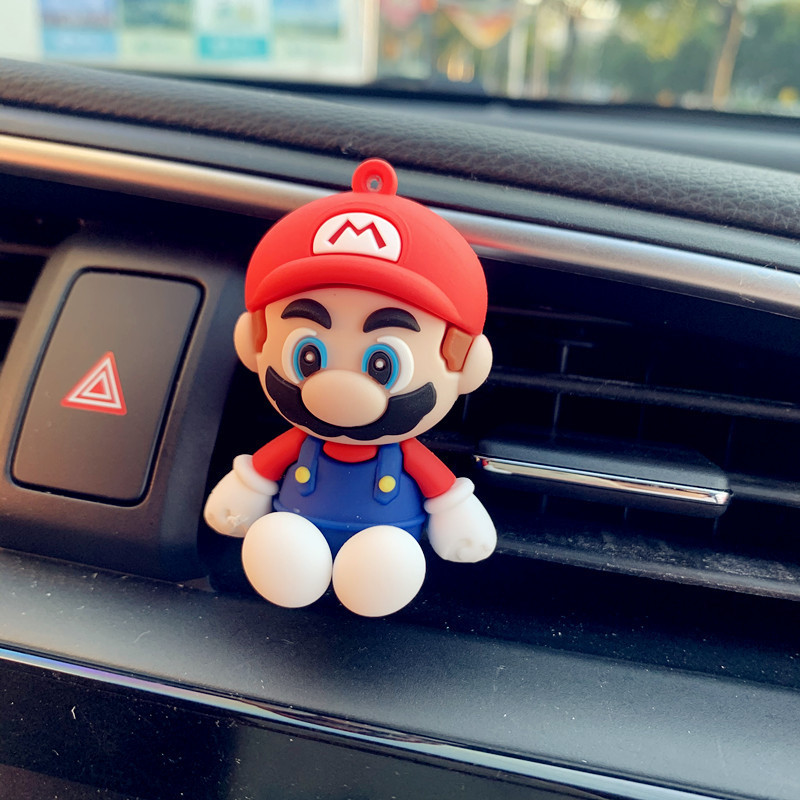 Mario Car Perfume Aire acondicionado Salida de aire Decoración del automóvil Aromaterapia del automóvil Decoración del automóvil Decoración del automóvil Adornos de dibujos animados Fragancia