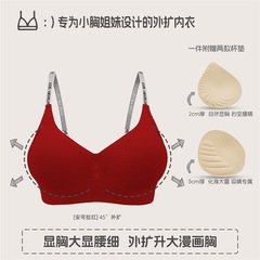 漫画胸外扩无痕内衣女显大调整型果冻韩国聚拢爆款美背支撑文胸女
