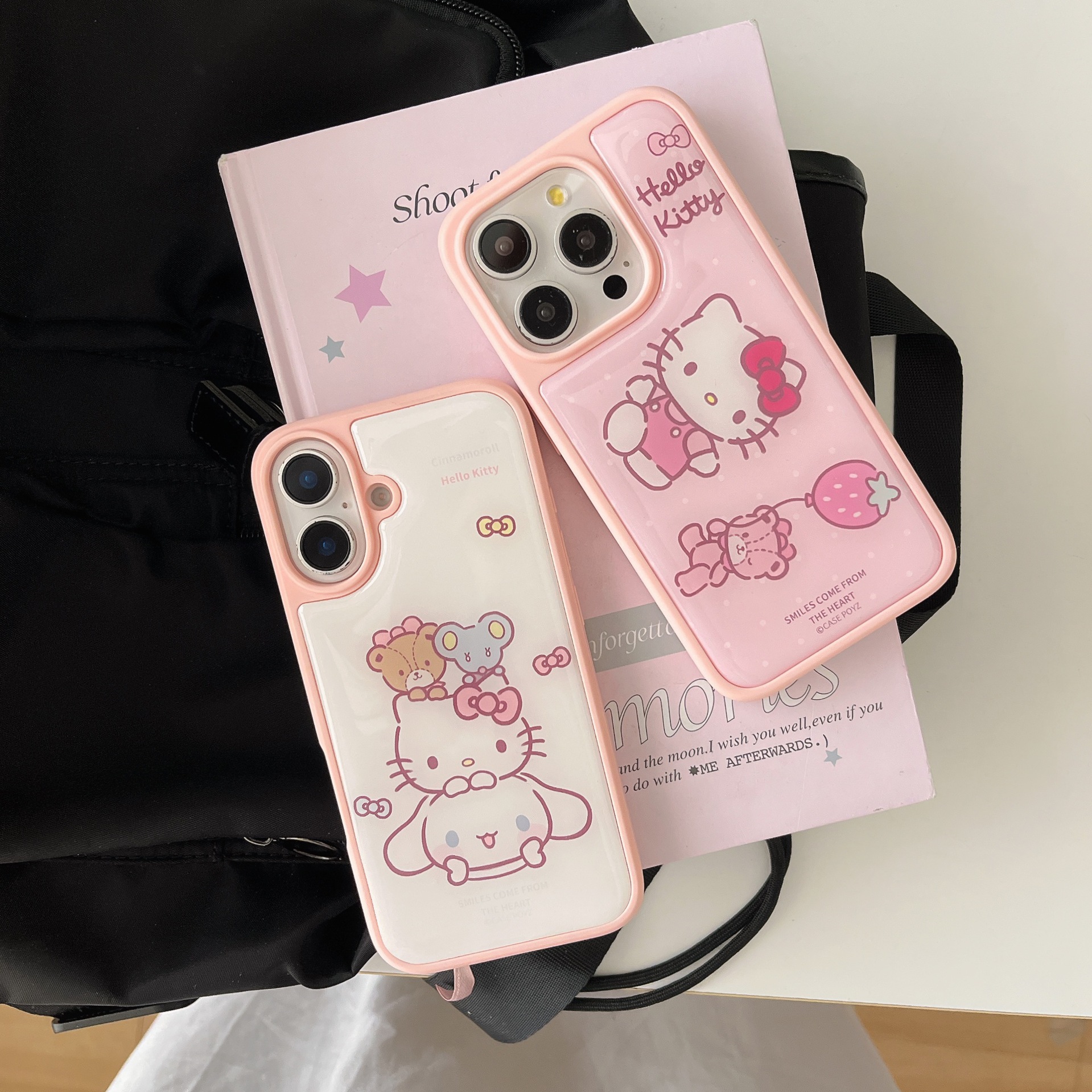 Divertido gato KT lindo de dibujos animados para Apple 16ProMax funda para teléfono móvil 15Pro nuevo 14/13 simple 15PM