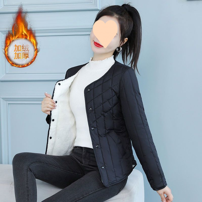 Women's short 2025 winter new inner liner small cotton jacket with thin base coat