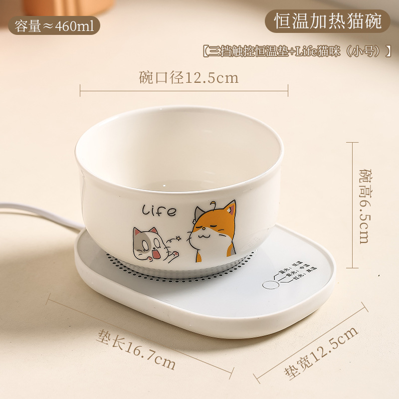 Tacos de agua de temperatura constante para gatos Tacos de agua de cerámica Calentador de agua para perros Tacos de agua para mascotas Tacos de calefacción de invierno Tacos de gato de temperatura constante