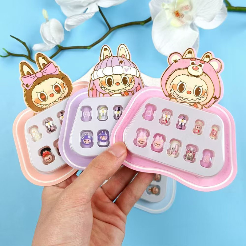 Exquisite Children's Nail Stickers with Suction Cards, Fake Nails Manicure + Cartoon Nails for Older Children, Cute Nails Exquisite Children's Nail Stickers with Suction Cards, Fake Nails Manicure + Cartoon Nails for Older Children, Cute Nails