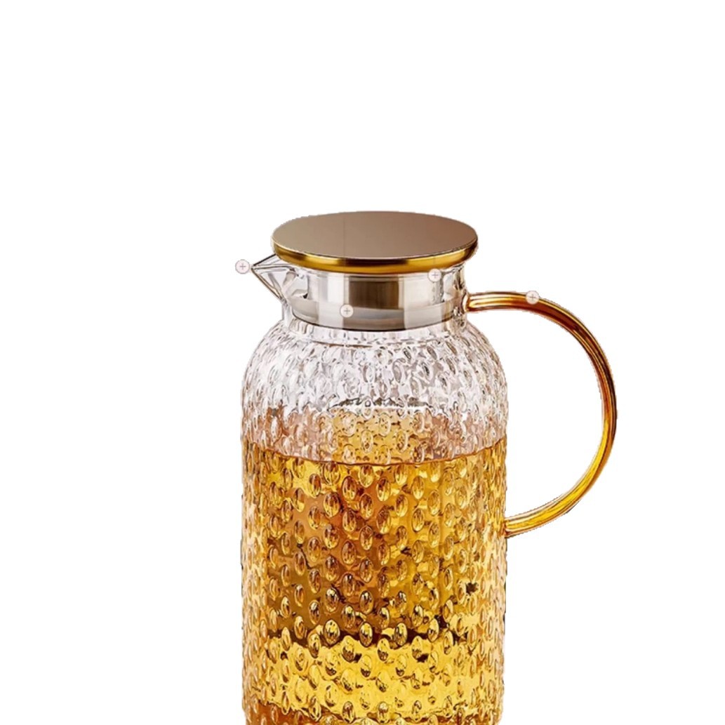 Jarra de agua fría de vidrio de borosilicato alto, tetera resistente al calor, juego de lujo, recipiente para granos de arroz, jarra para preparación en frío.