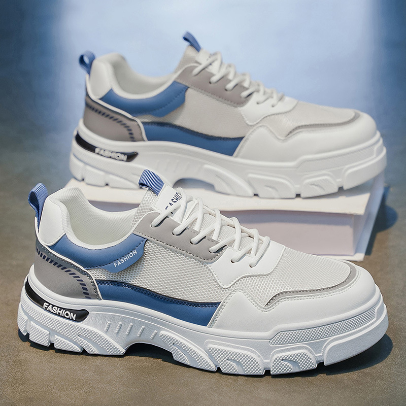 Zapatos de skate para hombres 2026 nueva primavera mallas transpirables zapatos casuales para hombres botas de suela gruesa para hombres zapatos para hombres