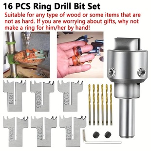 16-Piece Set of Ring Knives, Woodworking Drill Bit, Ring Hair Removal, Buddhist Bead Knife, Buddhist Bead Bucket, Bead Knife, Woodworking Tools