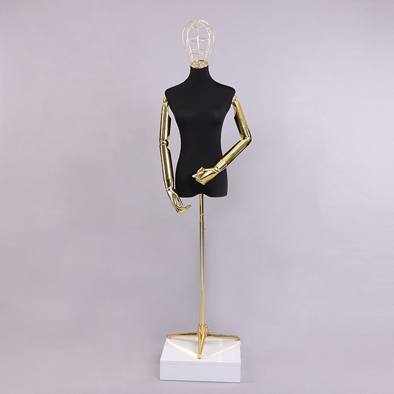 Modelo de tienda de ropa estante leche seda hembra medio cuerpo maniquí mesa modelo de cabeza pantalla estante ventana vestido de novia modelo accesorios femenino image 25