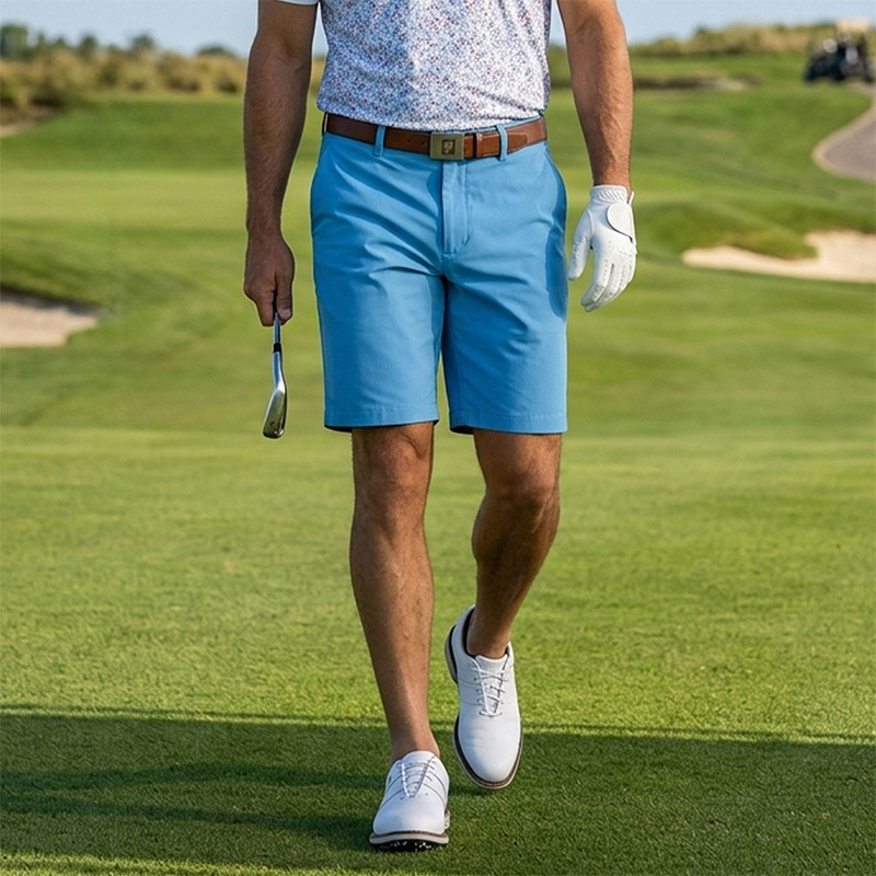 Golf Clothing for Men, New Men's Shorts, Antibacterial, Trendy, Sporty, Breathable, Uv-Resistant, Quick-Dry, Five-Point Pants