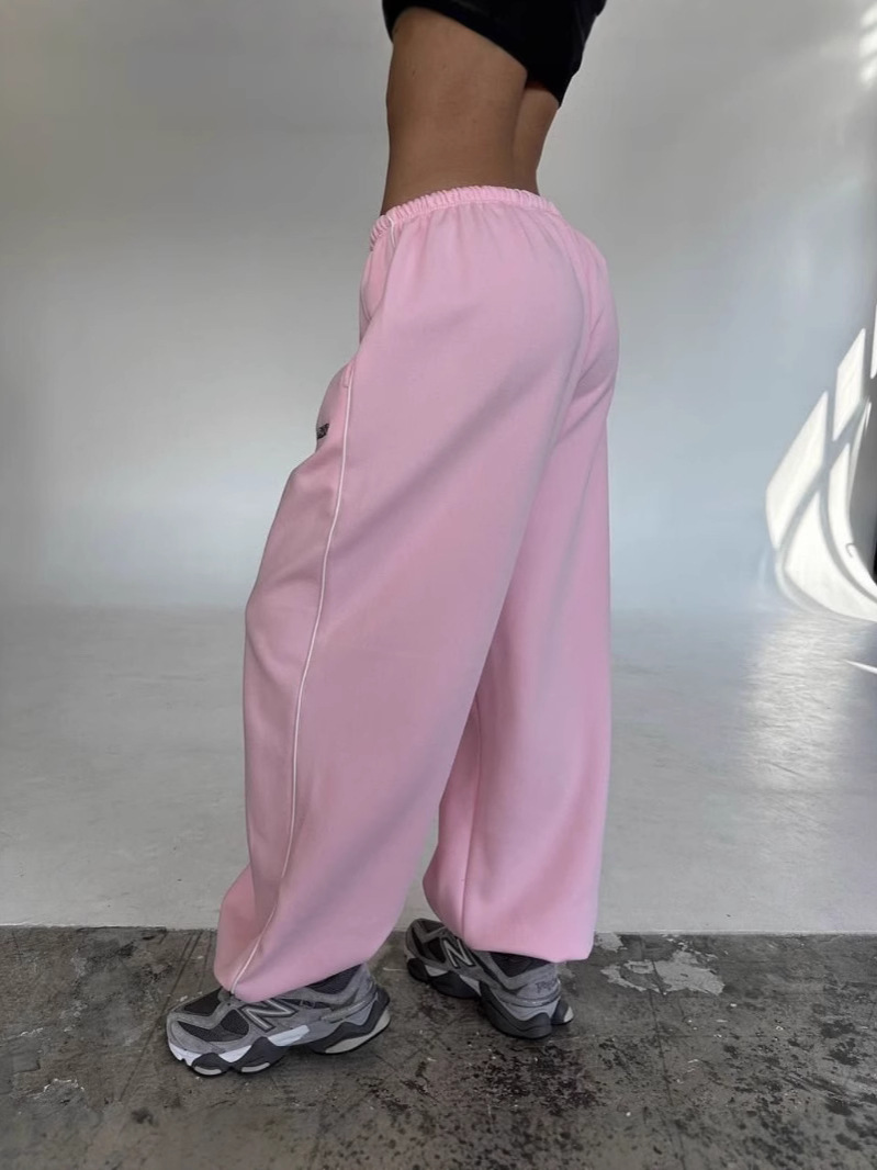 2025 primavera y verano Amazon Mujeres transfronterizas europeas y americanas Pantalones casuales sueltos callejeros americanos Pantalones deportivos de moda Mujeres image 3
