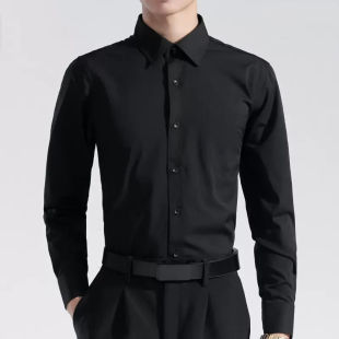 White shirt men's long-sleeved Korean-style trendy slim fit business casual middle-aged and young shirt spring and autumn professional formal wear