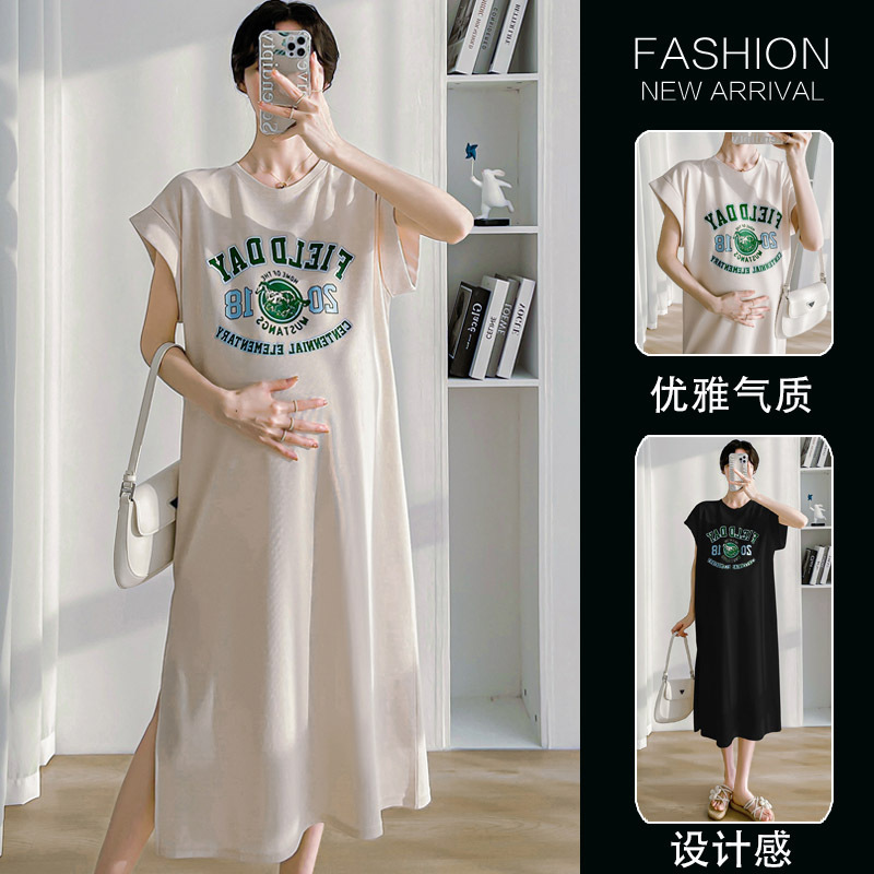 Pregnant Women's dress Summer Dress for Small Men Fashionable Pregnant Women's Dress Summer Short-sleeved Pregnant Women's Dress for Children's Summer Thin
