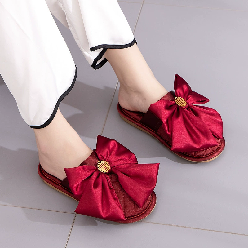 Свадебные тапочки Baotou хлопковые тапочки зимняя Свадебная домашняя обувь Красные праздничные мужские и женские Factory Direct поколение волос