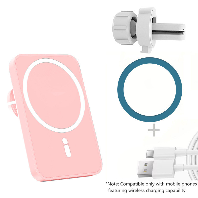 Apple 携帯電話の高速充電 15W 充電器に適した国境を越えた車の磁気ワイヤレス magsafe 充電携帯電話ホルダー|undefined