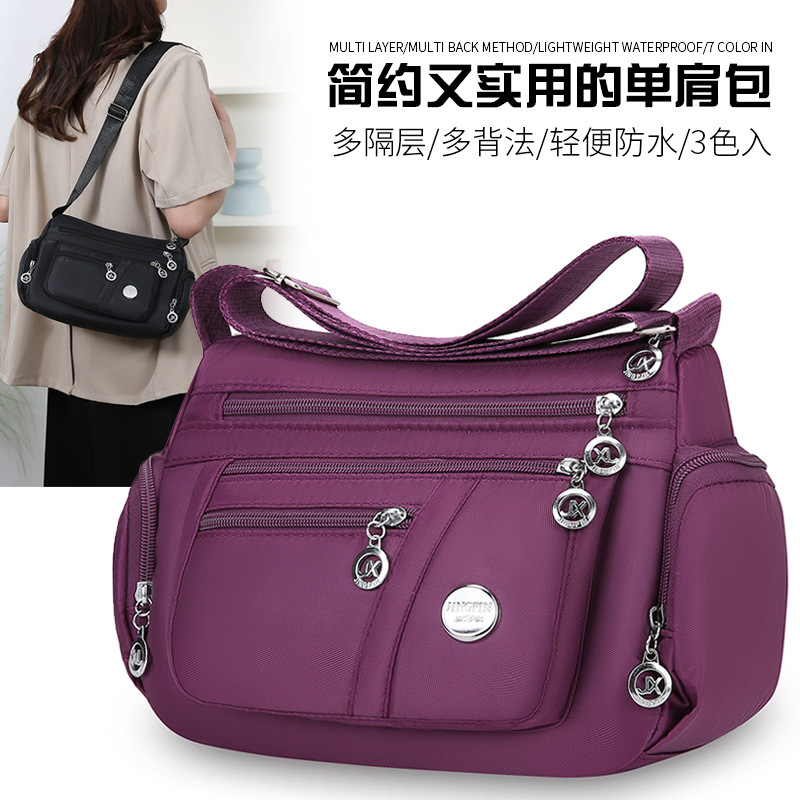 cross-border multi-compartment middle-aged mother bag large capacity new lightweight bags shoulder bag all-match commute crossbody women‘s bag
