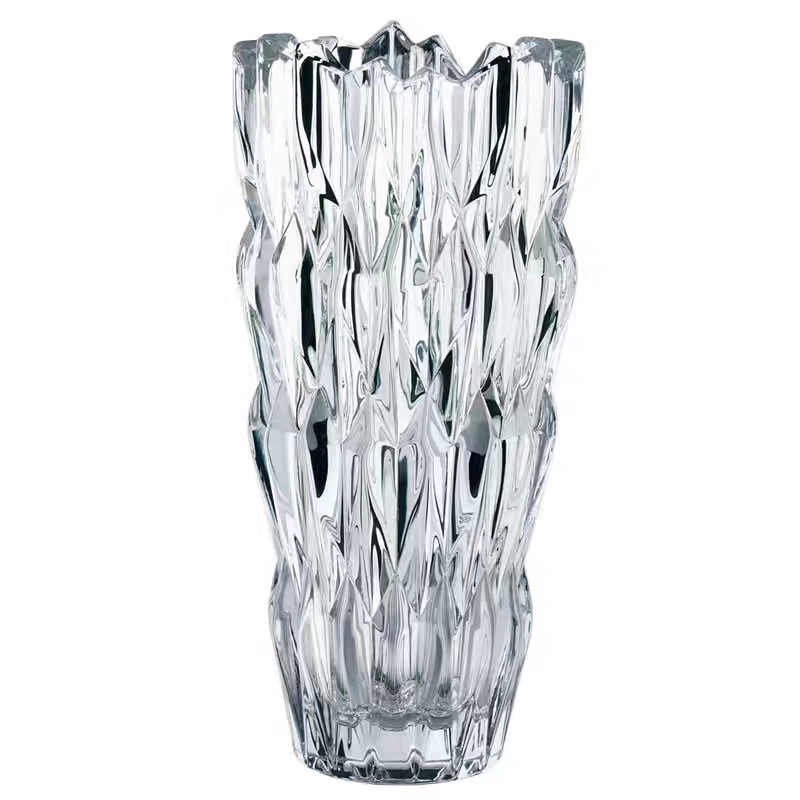 Jarrón de vidrio de estilo europeo al por mayor, rico arreglo floral de bambú seco, jarrón grande, flor transparente, decoración de mesa de comedor de sala de estar, decoración