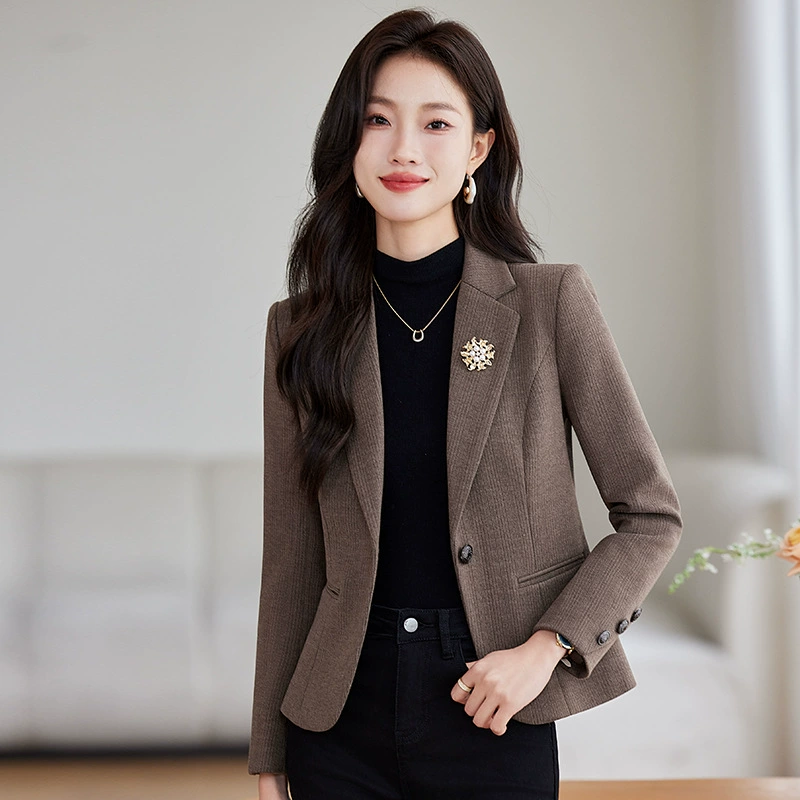 Новый стиль busalong женский длинный рукав профессиональный костюм formal wear женский пиджак комбинезоны 8601