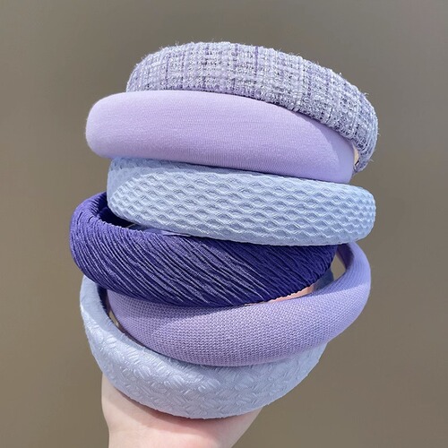 Purple Small Scented Sponge Hair Clip for Women, Autumn/Winter High-End Style Hairpin, Korean High Crown Hair Tying Band