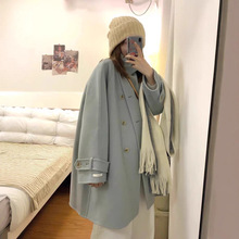 秋冬韩系高级感休闲秋冬季宽松呢子大衣显瘦学院2025毛呢外套新款