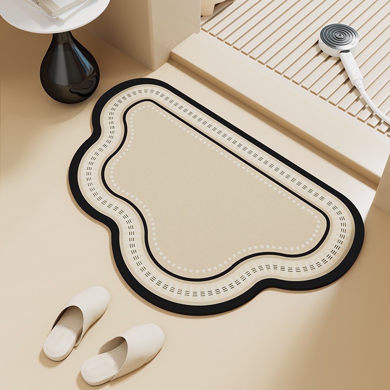 Diatomaceous Earth Bath Mat Quick Dry Non-slip Bathroom Mat_voghion.com
