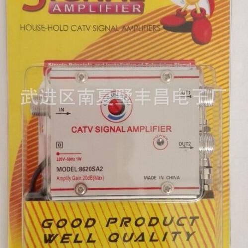 2路电视信号放大器欧规插头