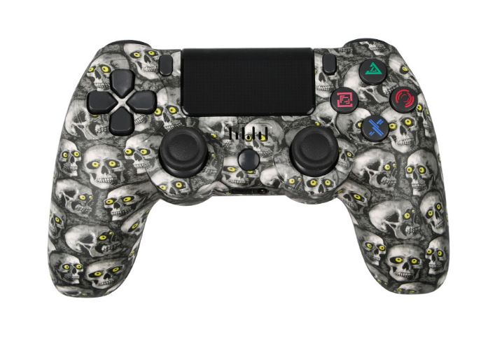 Modelo privado transfronterizo P4 consola de juegos Bluetooth maneja con giroscopio de barra de luz P4 inalámbrico Bluetooth PC control de juegos