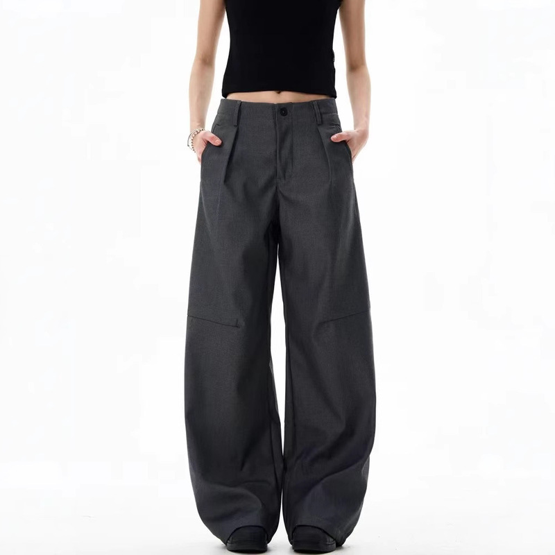 American Retro Cleanfit Pleated Silhouette Casual Trousers for Men and Women, Loose Wide-Leg Straight-Leg Floor-Length Trousers, Trendy Trousers American Retro Cleanfit Pleated Silhouette Casual Trousers for Men and Women, Loose Wide-Leg Straight-Leg Floor-Length Trousers, Trendy Trousers