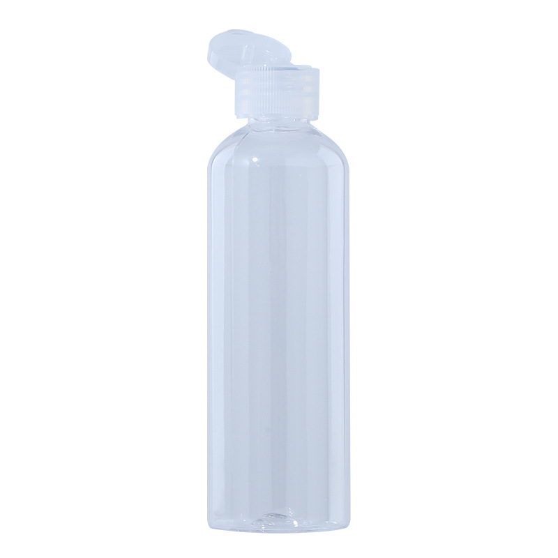 50 100ml flip botella de plástico transparente botella de desinfectante de manos desechable portátil loción botella de gota cosmética