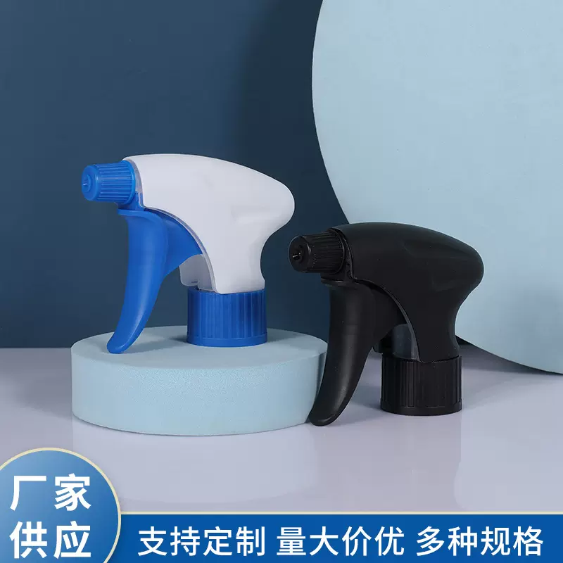 批发28牙黑色塑料喷雾喷头 汽车美容霸王枪清洁剂手扣式泡沫喷枪