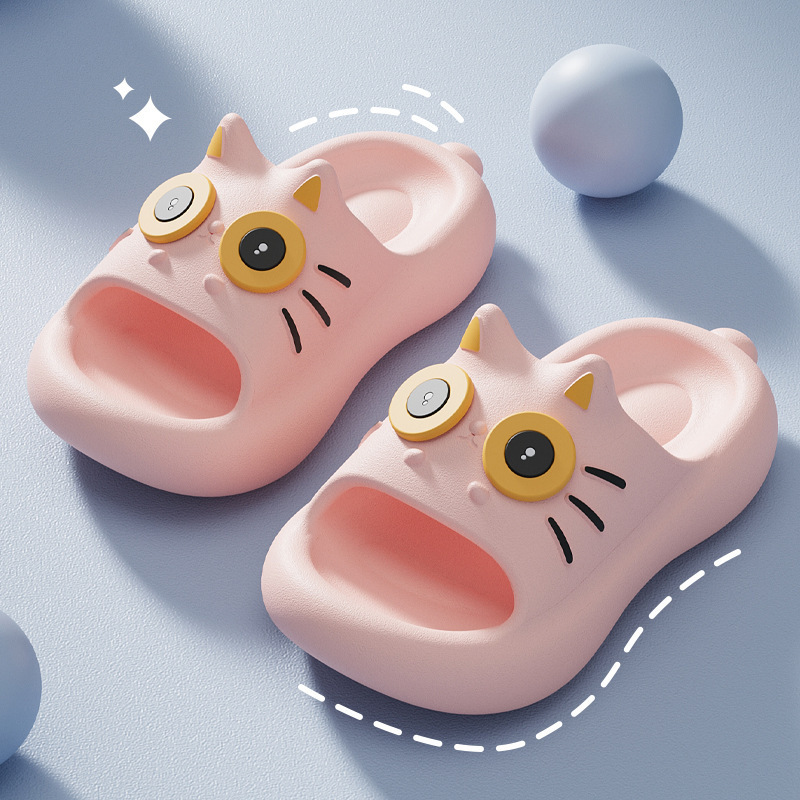 2025 Popular Eva Kidsren's Slippers for Men and Women to Wear in All Seasons, Non-Slip Casual Home Princess Kitten Slippers