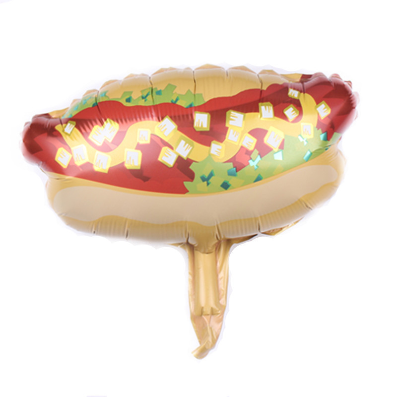 新しいミニバーガーピザアイスクリームドーナツグルメ風船誕生日パーティー装飾風船卸売り|undefined