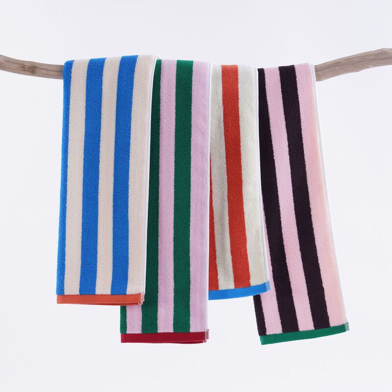 Dropshipping New Gradient Jacquard Wide Colorful Striped Towel Combed Cotton 32-Ply Adult Trendy Face Towel
