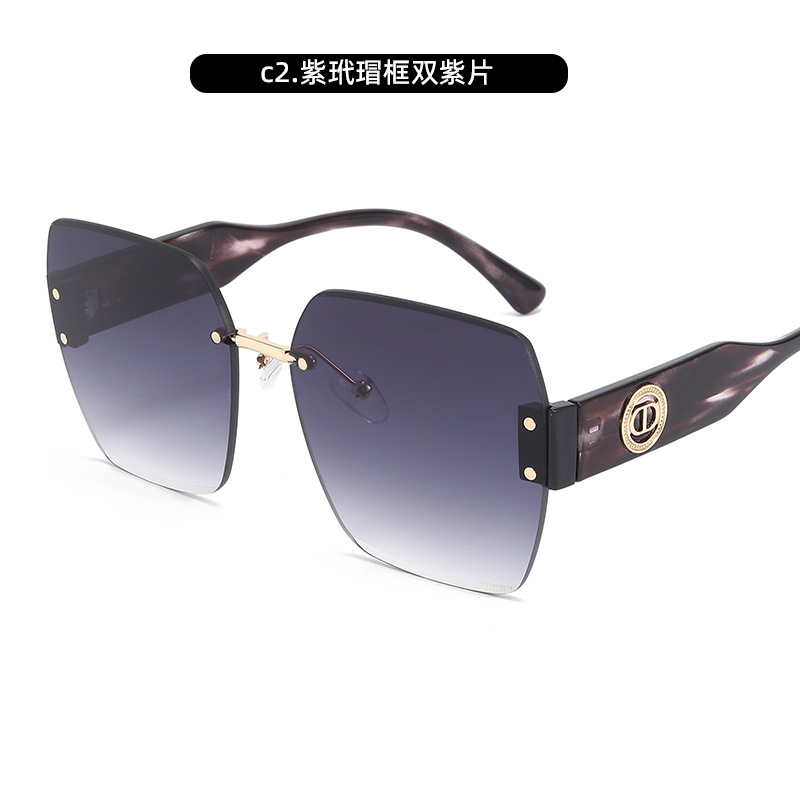Nuevas gafas de sol de moda, gafas de sol con corrector de maquillaje de montura grande, sentido de alta gama, gafas de sombra callejera de celebridades de Internet, transmisión en vivo